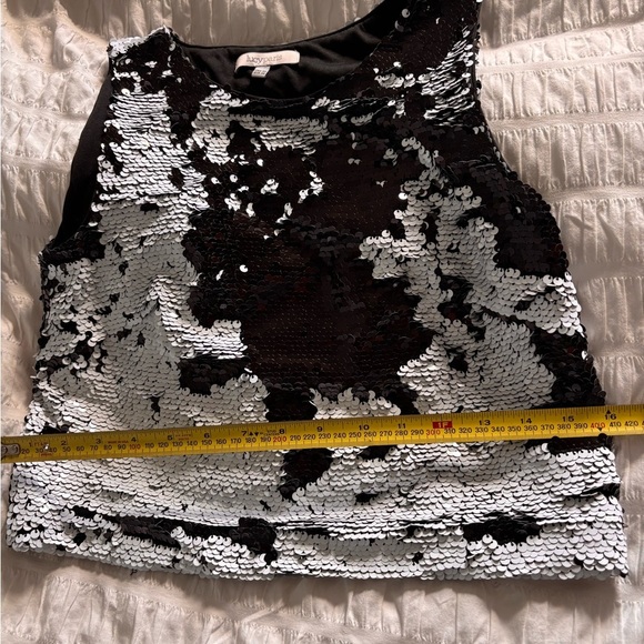 Lucy Paris Black and White Sequin Tank Top - Picture 10 of 11